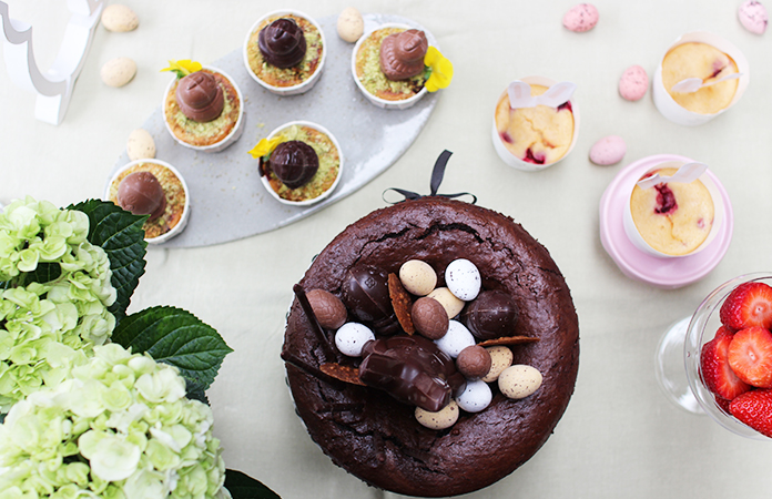 Brownies au tahiné et cake à la compote | 2 recettes de desserts de Pâques sans beurre