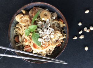Pad Thaï aux scampis