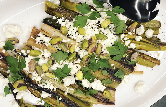 Poireaux / Feta / Pistaches salade