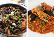 Riz tomate aux fruits de mer