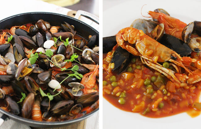 Riz aux fruits de mer | Une recette entre le risotto et la paëlla