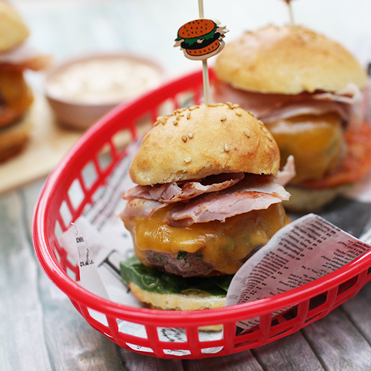 Mini burger au cheddar