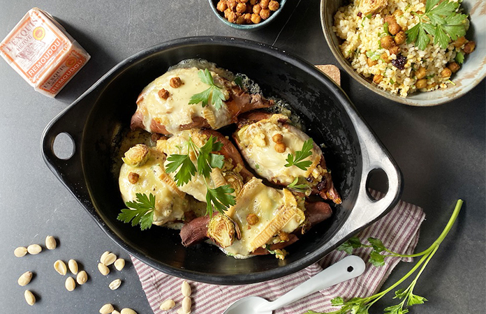 Patate douce gratinée au Herve 