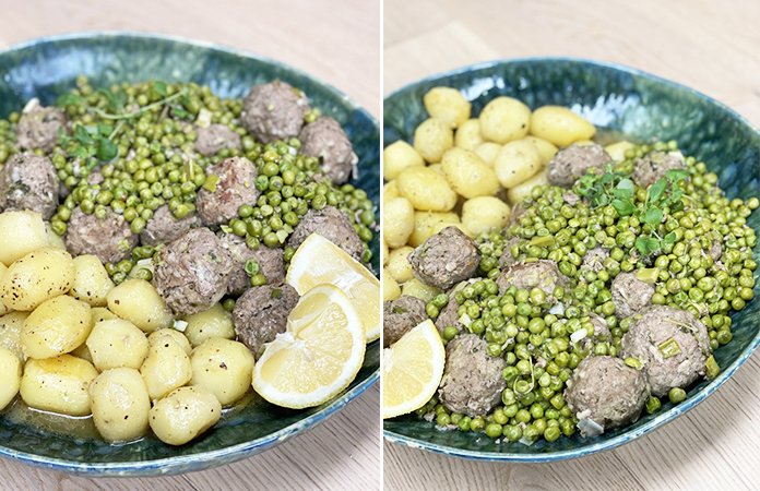 Boulettes de bœuf aux petits pois 