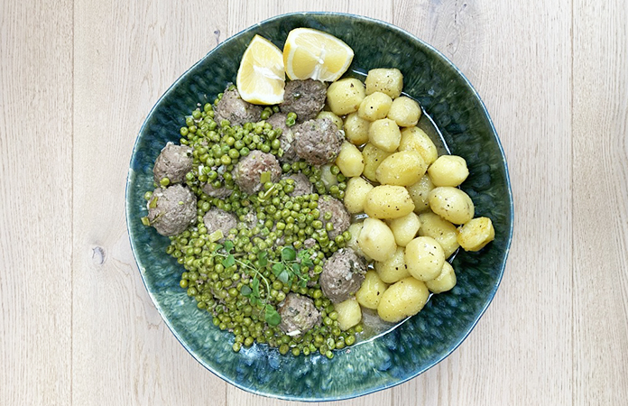 Boulettes de bœuf aux petits pois