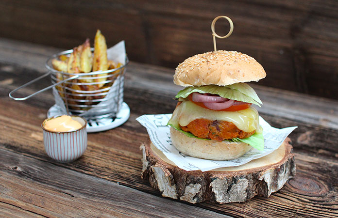 Burger végétarien à l’Emmentaler AOP