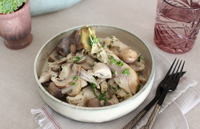 Poulet aux champignons 