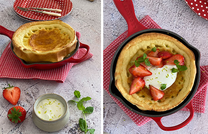 Dutch baby pancake aux fraises 