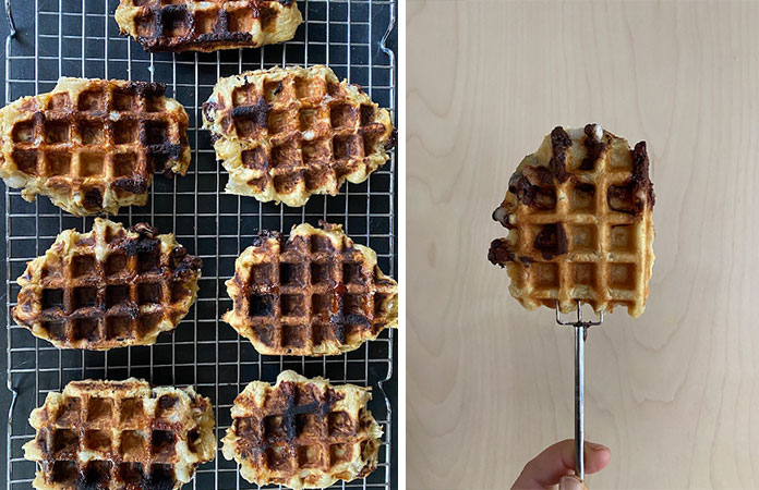 Gaufre de Liège au sucre et au chocolat