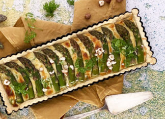 Tarte aux asperges vertes