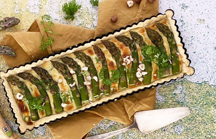 Tarte aux asperges vertes