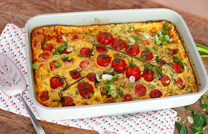 Clafoutis aux tomates cerises