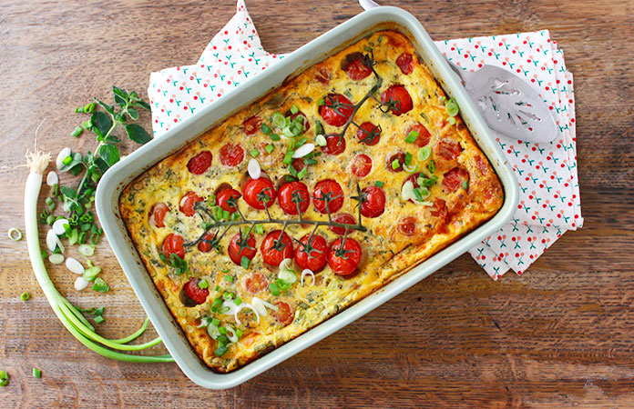 Clafoutis aux tomates cerises