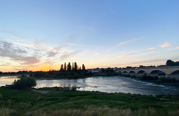 coucher de soleil sur la Loire