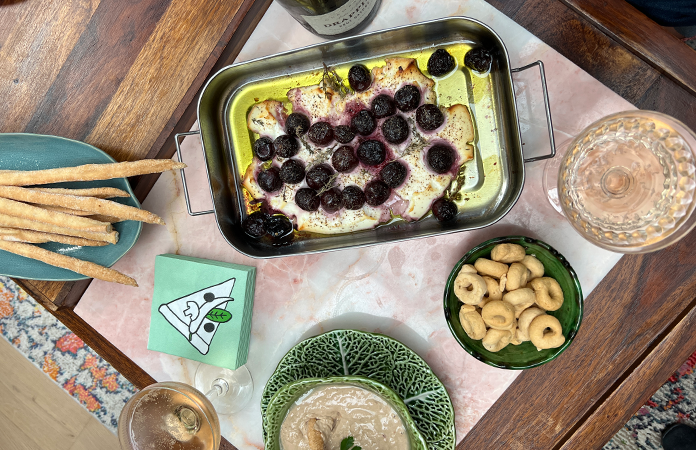 Ricotta au four et cerises