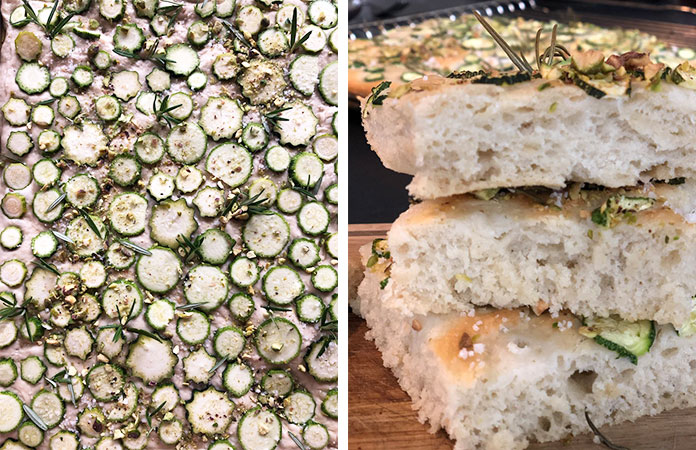 Focaccia aux courgettes 