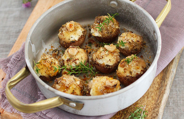 Champignons farcis au fromage de chèvre