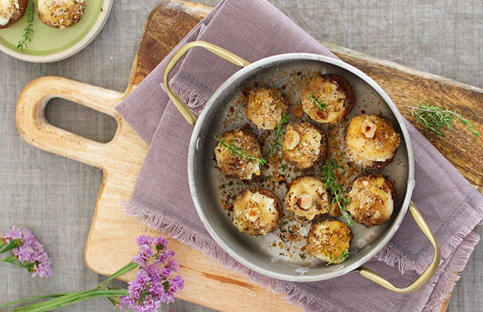 Champignons farcis au fromage de chèvre