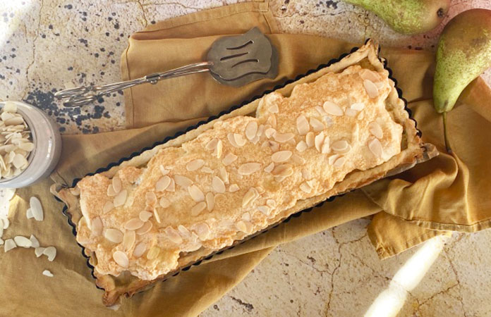 Tarte aux poires meringuée | Une recette sans gluten