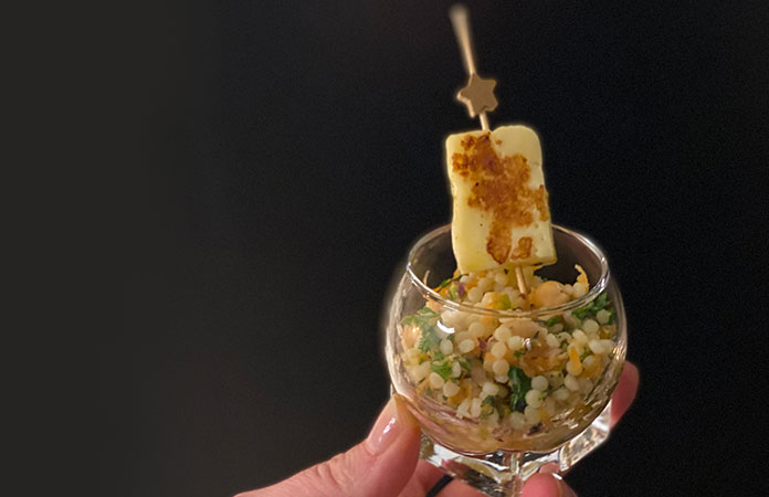 Verrine de coucous perlé