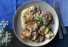 Pommes de terre rôties aux anchois et au thon