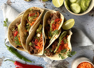 Tacos bœuf effiloché Coréen