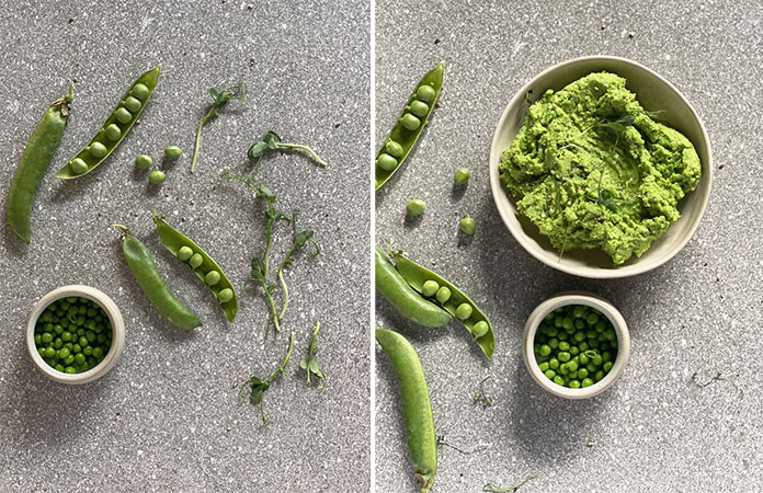 mousse de petits pois