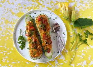 Courgette farcie au thon