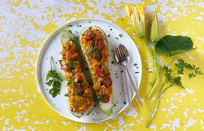 Courgette farcie au thon