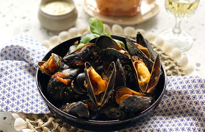 Moules sauce tomates