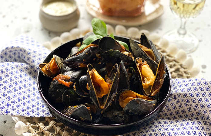 Moules à la sauce tomates