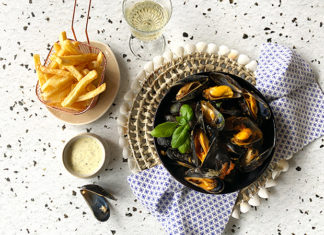Moules à la sauce tomates