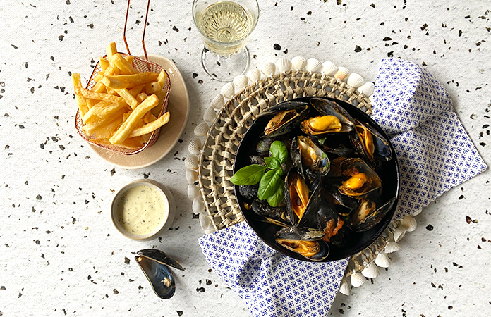 Moules à la sauce tomates