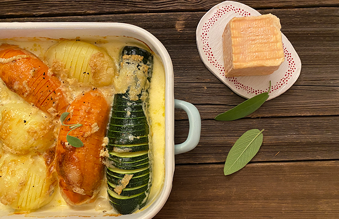 Gratin de légumes d'automne au Herve