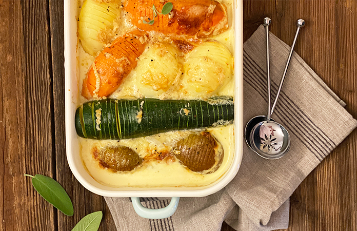 Gratin de légumes d'automne au Herve