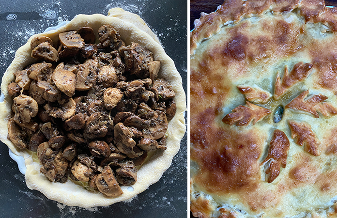 Tourte aux champignons
