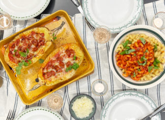 Courge spaghetti farcie