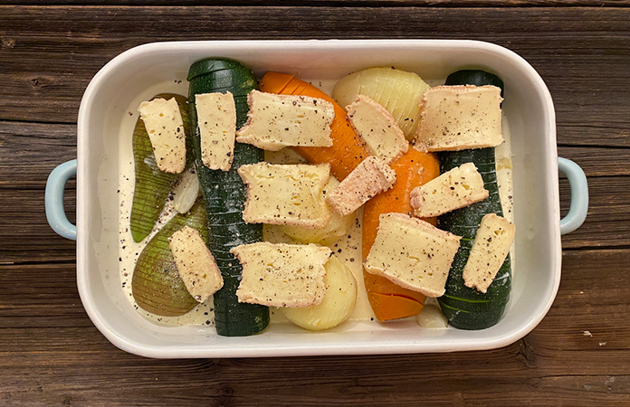 Gratin de légumes d'automne au Herve