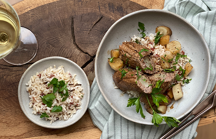 Saltimbocca de bœuf et salsifis