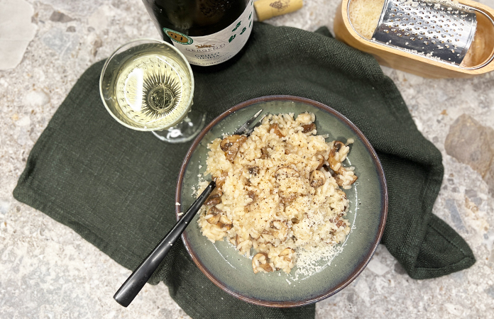 Risotto aux champignons et dés de foie gras poêlé | Une recette festive