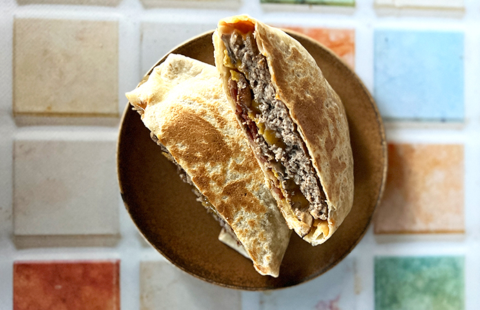 Tortilla wrap burger