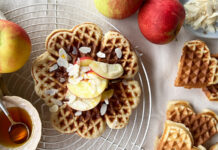 Gaufres sans lactose à la compote de pommes