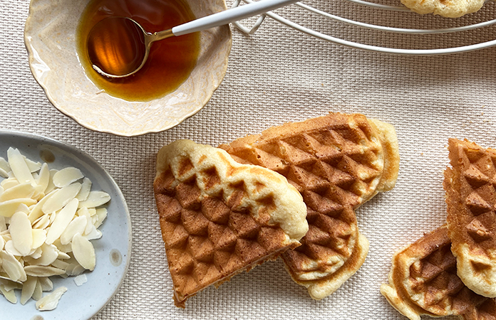 Gaufres sans lactose à la compote de pommes