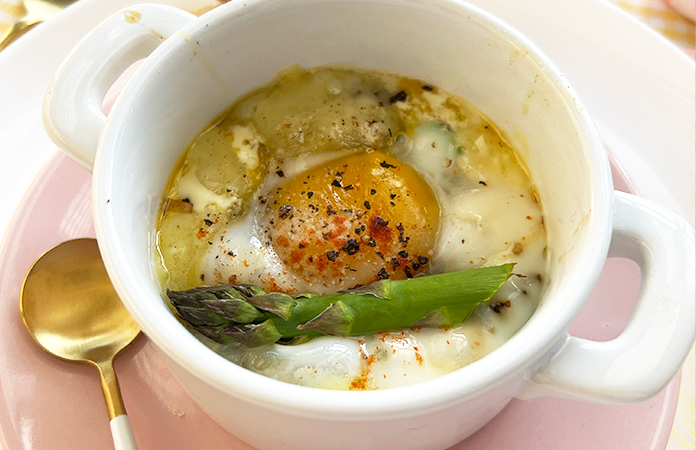 Oeuf en cocotte au fromage