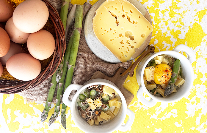 Oeuf en cocotte au fromage
