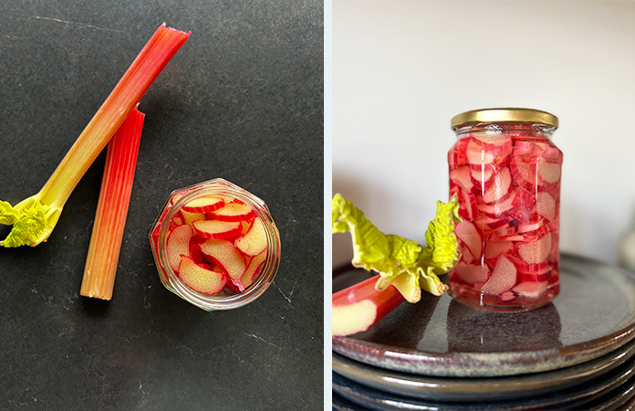 Pickles de rhubarbe conserve maison