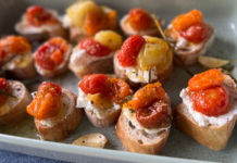 Ricotta toast aux tomate confites