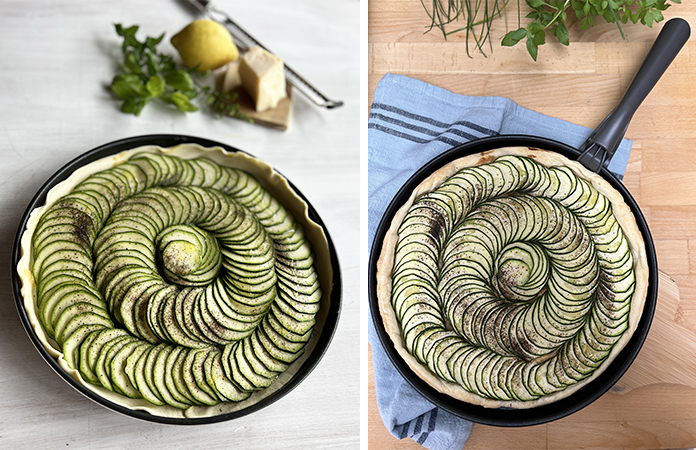 Tarte fine aux courgettes 