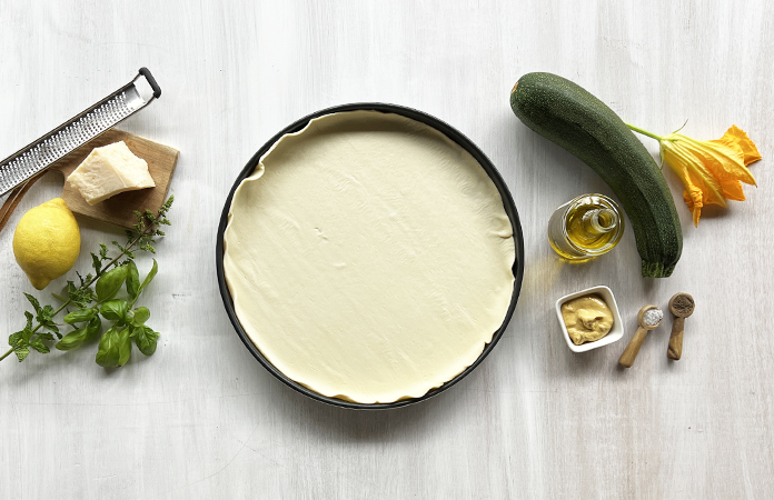 Tarte fine aux courgettes