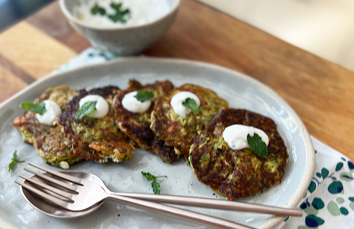 Galettes de courgette faciles à la feta